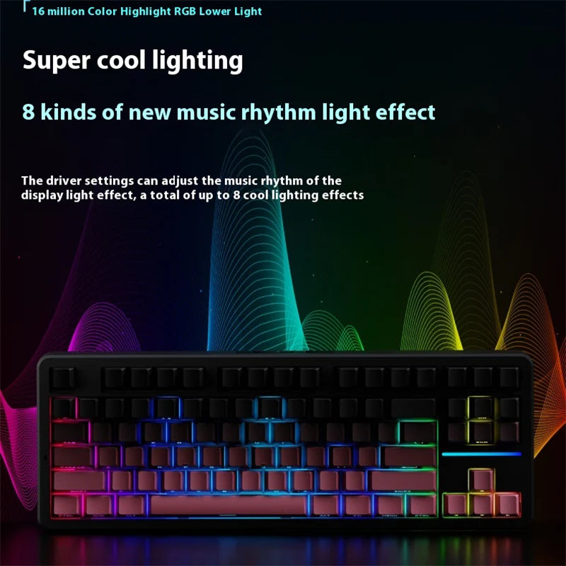 EWEADN X87 Ultra Wireless Mechanical Keyboard Customized Magnetic Switch Tri-Mode Connectivity Gaming Office Hot Swapable