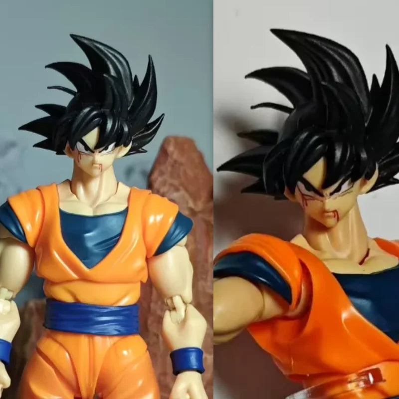 In Stock Son Goku Vegeta RE Double Floating Head Sculpt Dragon Ball SHF Head Accessory Battle Damaged Version Toys Anime Figure