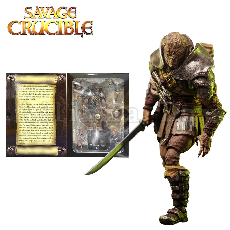 Harbinger Studios 1/12 7inch Action Figure Savage Crucible Wave 2 Jaeger Nashom Krieger Whoman Barbarian Anime Model For Gift