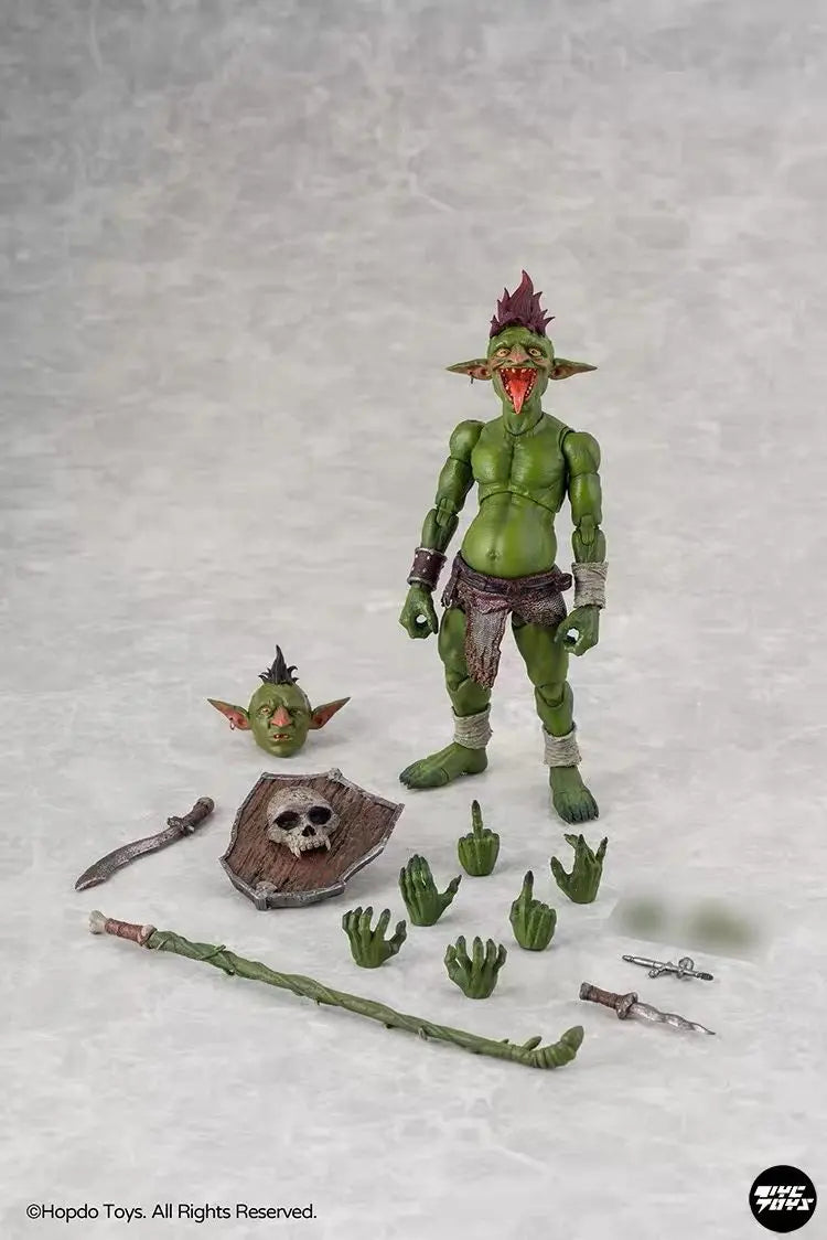 HOPDO TOYS 14cm Goblin Action Figure Mohawk Hairstyle 1/12 Scale Anime Model Toy Doll Gift Collectible Toys Gift