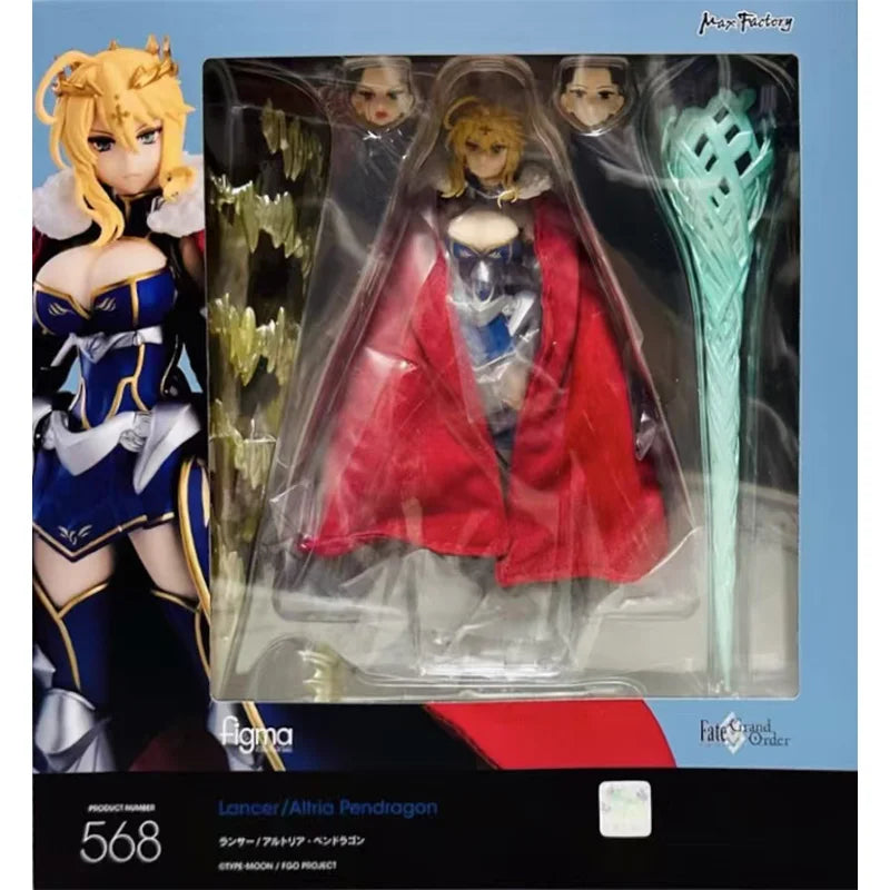 100% Original Figma 568 Fate Grand Order Lancer Altria Pendragon In Stock Anime Action Collection Figures Model Toys