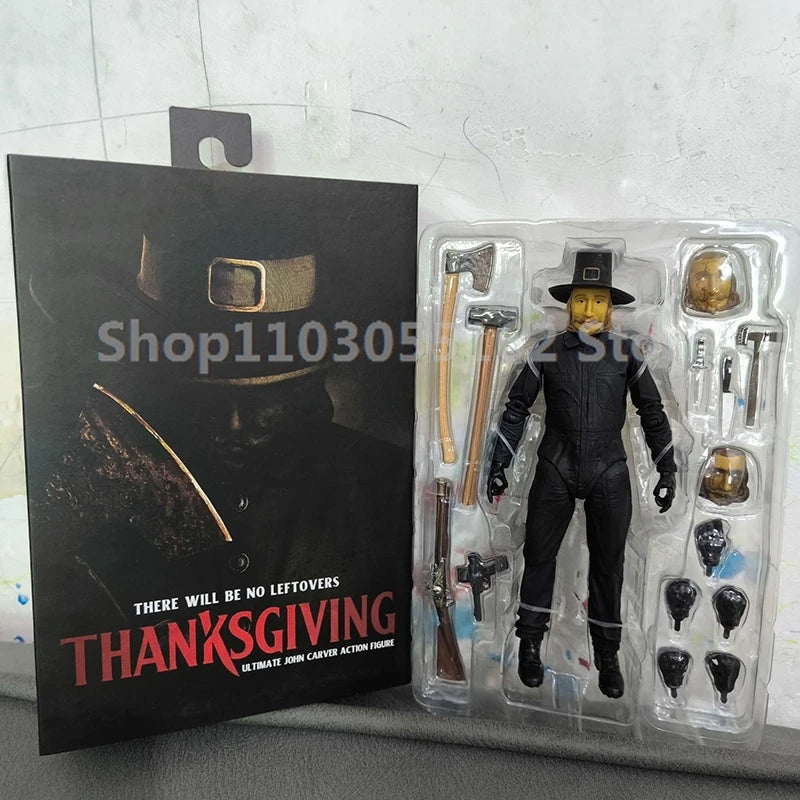7inch Original NECA Thanksgiving There Will Be No Leftovers Ultimate John Carver Action Figure Anime Collectiblble Model Gift