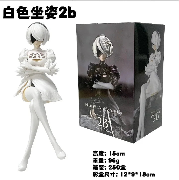 13CM Anime Game NieR Automata Ver1 1a oRHa No 9 Type S Figure Noodle Stopper Figure Model Toys Gifts  Decoration Ornaments PVC