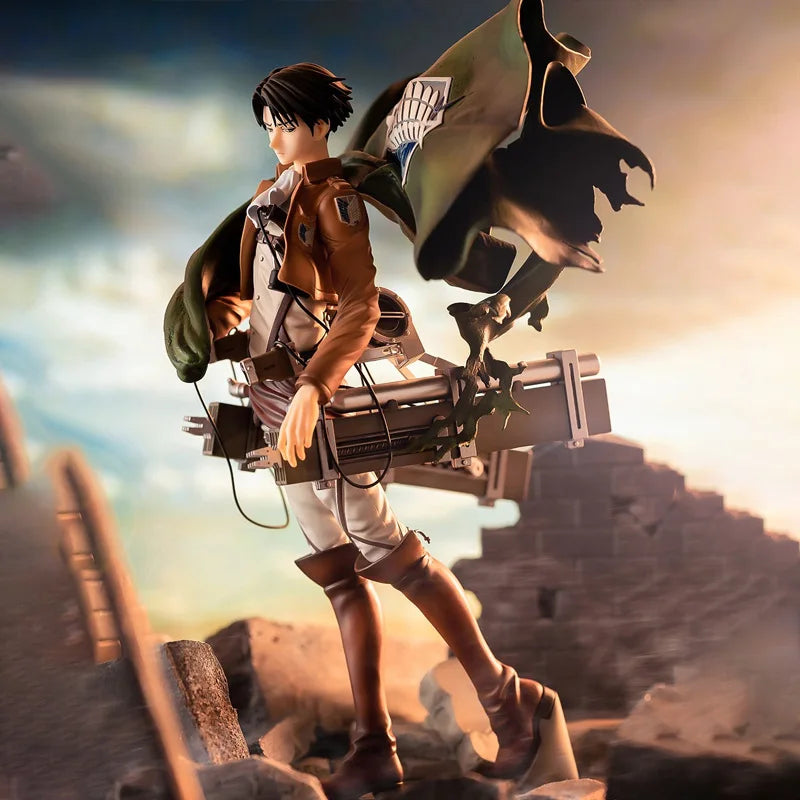 HobbyMax Attack on Titan Shingeki no Kyojin Levi Ackerman Eren Yeager Anime PVC Action Figure Toy Statue Collection Model Doll