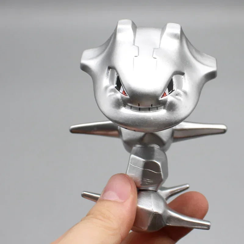 10 cm Pokemon Steelix Actionfigur Anime Figuren Silber Evolution Kawaii Mini Puppe Modell Desktop Dekoration Kinder Sammlung Spielzeug