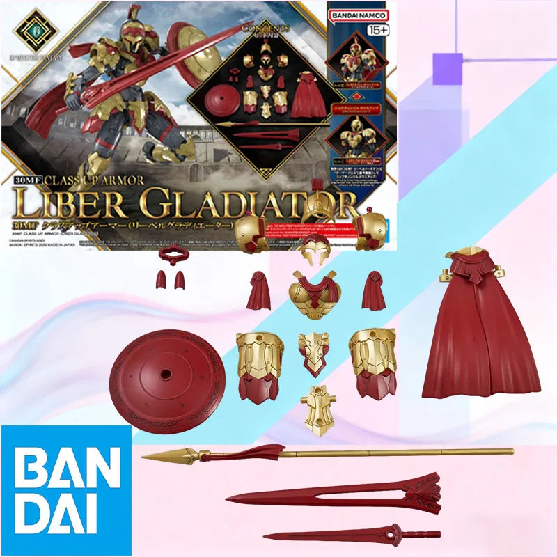 In Stock BANDAI Original Box 30MF LIBER SWORDMAN And LIBER GLADIATOR Action Figure Model Toy Gift for Kids Foam Box Packaging