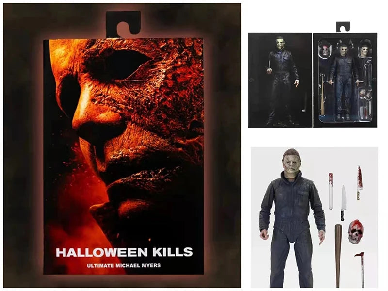 NECA Figure Michael Myers Figure With LED Halloween Ultimate Action Figure Model Toys Joint Movable Doll Christmas Present