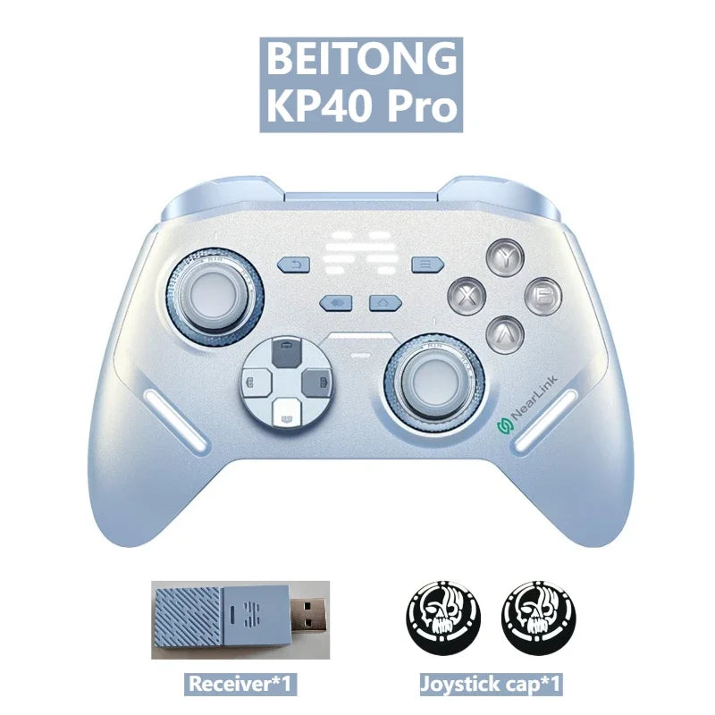 BEITONG KP40 Pro Wireless Gamepad 2000Hz Polling Adjustable Hall Joysticks Dual Vibration Triggers Controller for PC Android iOS