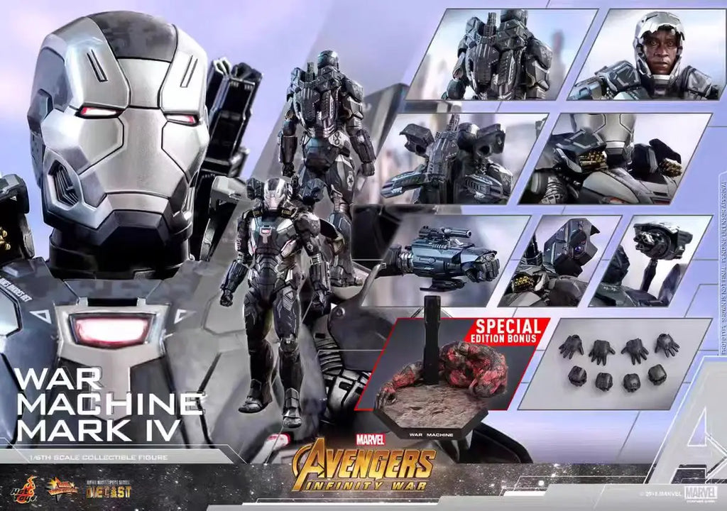 Original Hot Toys Marvel AVENGERS INFINITY WAR MMS499D26 MACHINE MK4 Anime Figure Collection Toys Models