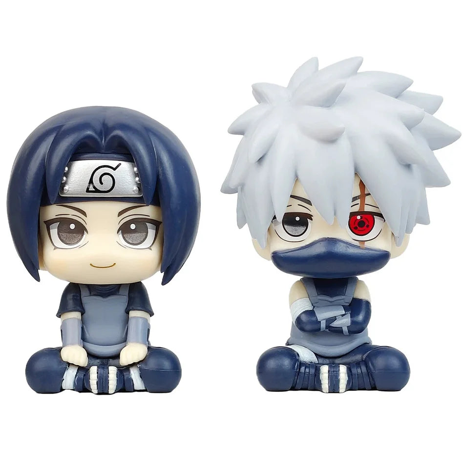 Anime Figure Naruto Kakashi Action Figure Q Version Kawaii Sasuke Itachi Figurine Car Decoration Collection Toy Christmas gift