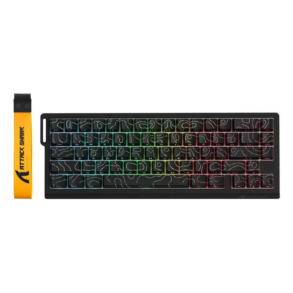 ATTACK SHARK X68 PRO HE Kabellose Rapid Trigger-Gaming-Tastatur, 8K-Abfragerate, Hot-Swap, RGB-Hintergrundbeleuchtung