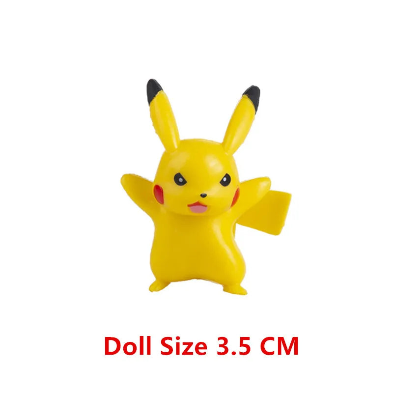 3-7 Cm PokemonCartoons Anime Figure Pikachu Mew Snorlax Charmander Cosplay Collection Pet Pocket Monster Action Model Toy Gifts