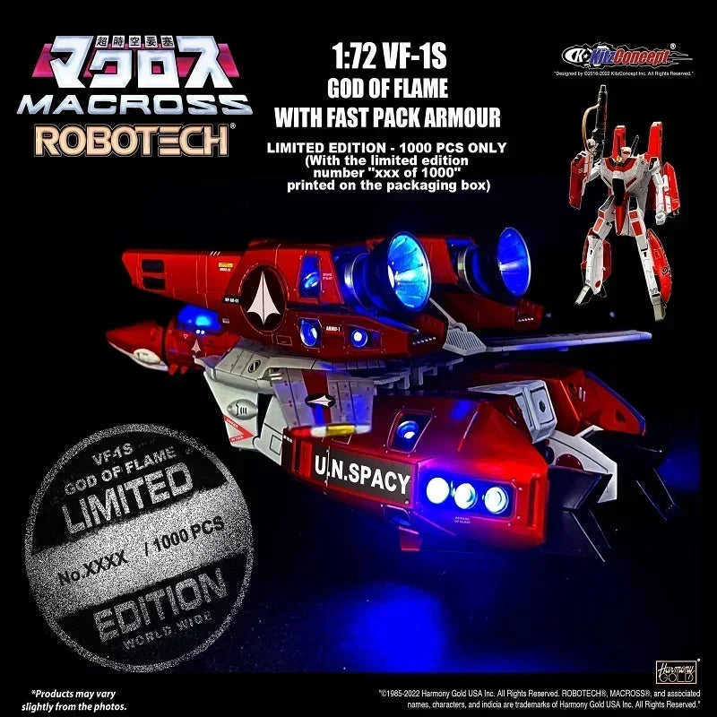 Add in-stock items to favoritesKitzConcept Macross Robotech VF-1S VF1S Limited Edition with Super Space Parts KIT Luminous LED A