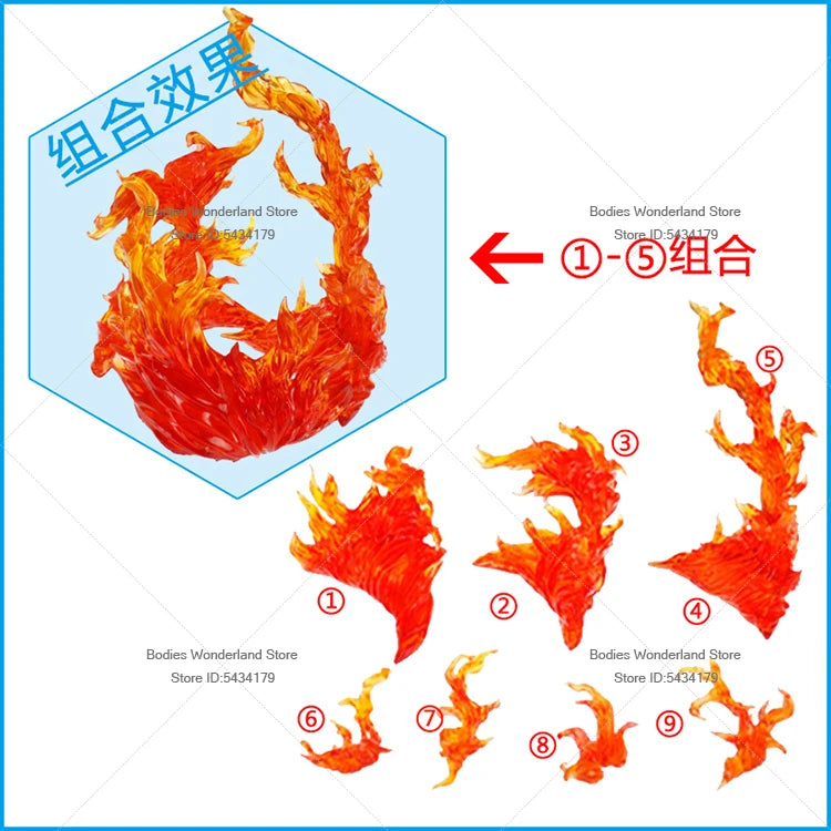 In Stock 1/12 Scale Burning Flame Effects Ground Fissure Model Modeling Scene For 6inch DIY Anime Action Figure Doll Body
