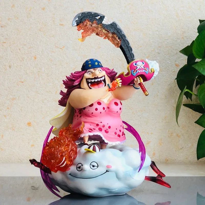 One Piece Figure 28CM GK Big Mom Charlotte Linlin Anime Figure Four Emperors Action Figure Collection Model Toys Birthday Gifts