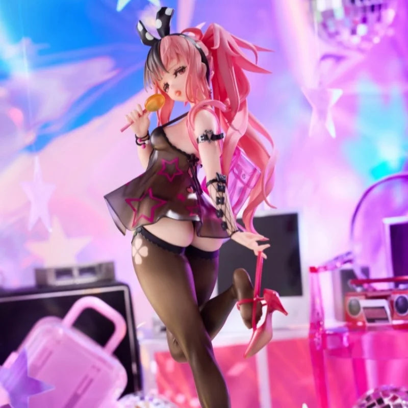Original  27cm 1/6 Digigirlhigh Heels And Lollipop Bunny Girl Action Figure Modle Decoration Desktop Collectible Toy