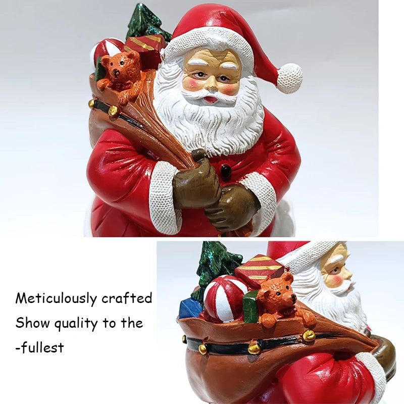 Harz Weihnachtsschmuck Statue Weihnachtsskulpturen Wohnzimmer Wohnkultur Büro Schreibtisch Dekoration Weihnachtsmann Drop Shipping