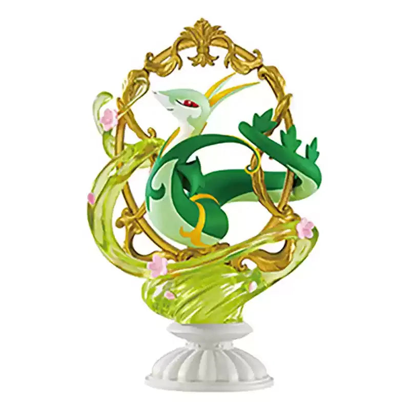 Re-Ment Pokemon Figures Decorative Frame Collection Alolan Ninetales Ceruledge Serperior Pikachu Suicune Sylveon PVC Model Toys
