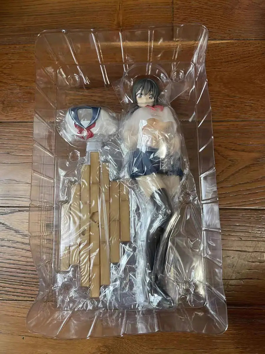 B-Ginga Curtain-chan 1/6 Scale Anime Figure (10.6") - PVC Collectible Action Figure Statue Model, Gift for Adult Collectors