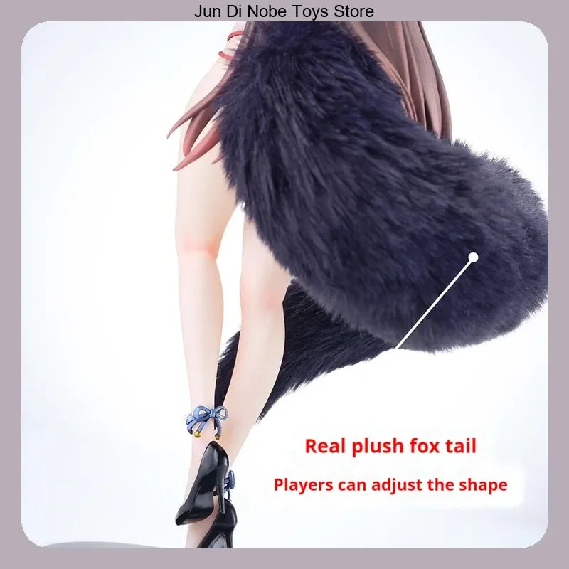 Bearpanda&Tacco Rose Bara Fox Girl 1/6 Scale Anime Figure With Plush Tail Standing Pose Collectible Model Pvc Statue Toys