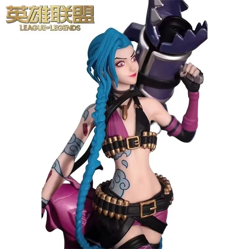 League Of Legends Cmge Jinx Action Figure 3d Modeling Pen Anime Figures Ornament Game Peripherals Trendy Toy Customized Toy