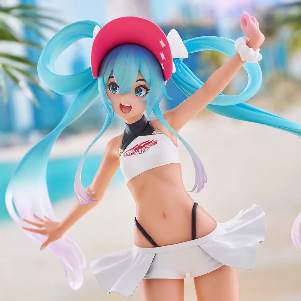 Judai Original FuRyu Racing Miku 2024 Summer Holiday Trio Try IT Action Figure Model Doll Toys