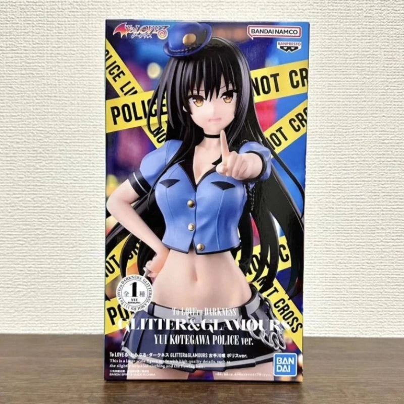 In Stock Bandai Banpresto Original GLITTER＆GLAMOURS Anime To Love-Ru Darkness Kotegawa Yui Police Ver Action Figure Model Toy DT