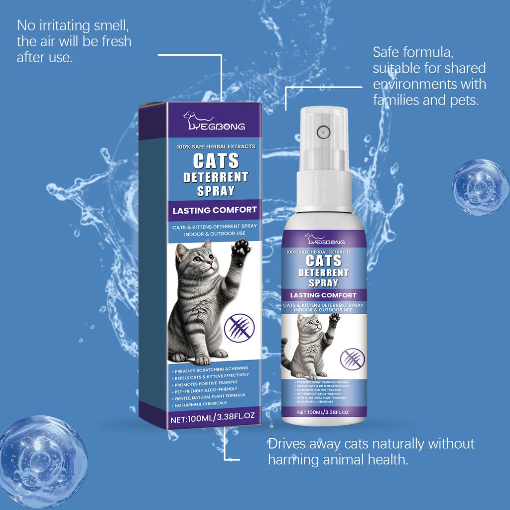 Cats Deterrent Spray Natural Plant Formula Furniture Bed Scratching Sofa Protector Repeller Anti Gnawing Scratching Training Aid