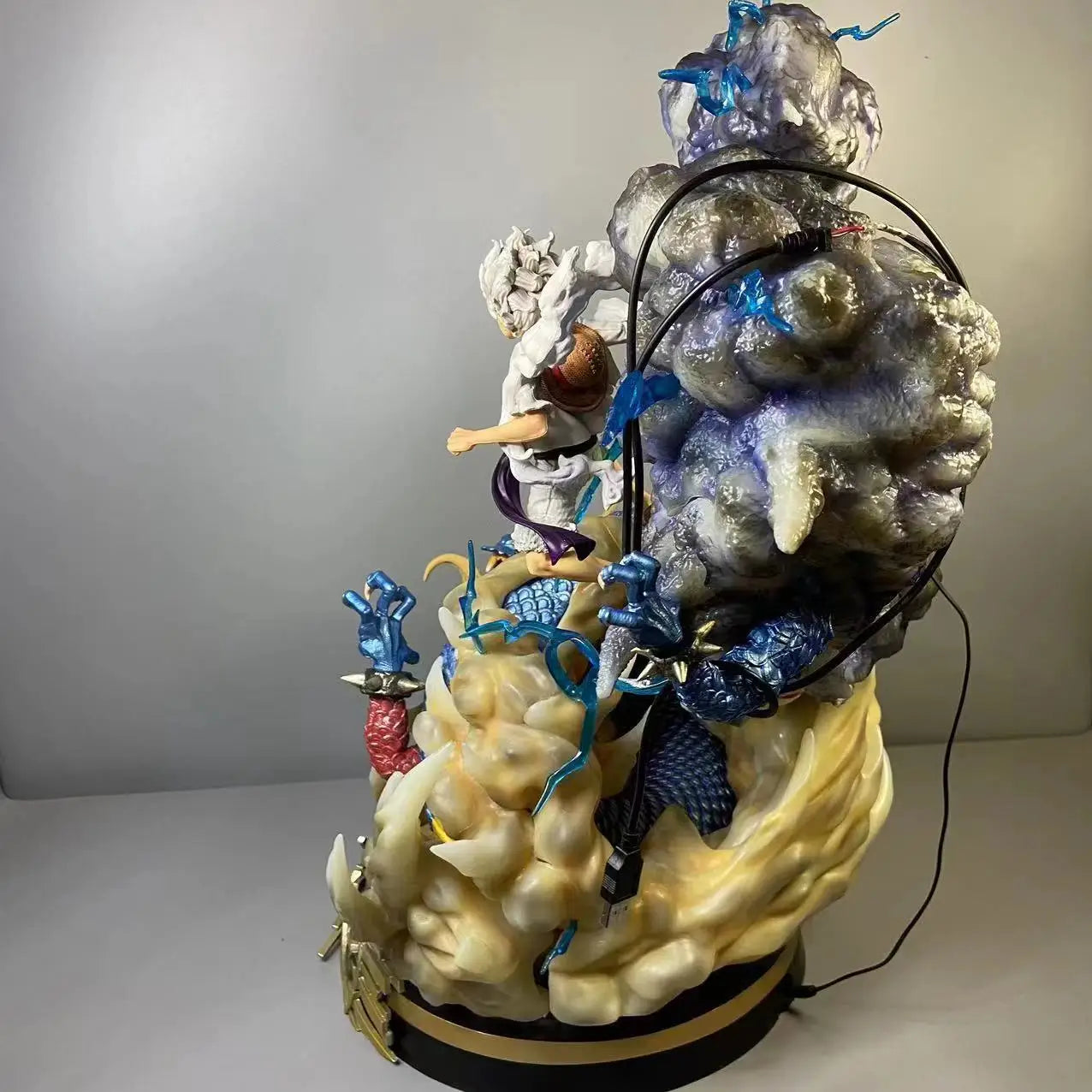 23cm One Piece Figures Luffy Vs Kaidou Anime Figures Nika Luffy Gear 5 Figurine Pvc Model Statue Doll Collection Toys Gift