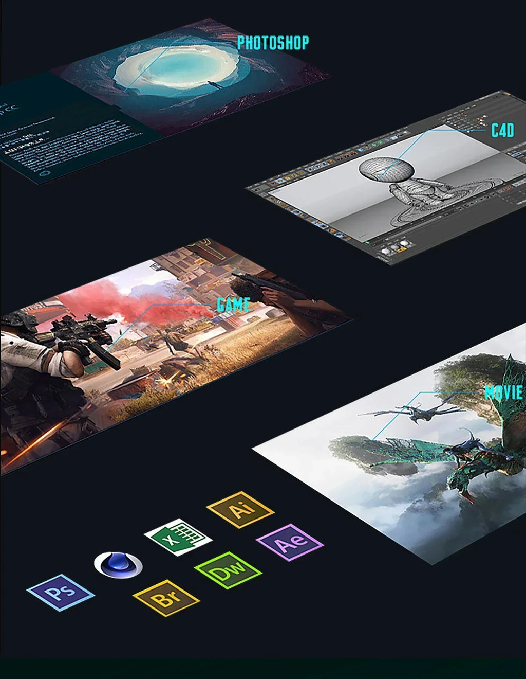 ERYING DIY-Motherboard mit Onboard-Core-CPU-Interpose-Kit i9 13900H i9-13900H DDR4 Gaming-PC Desktop-Computer Montageset