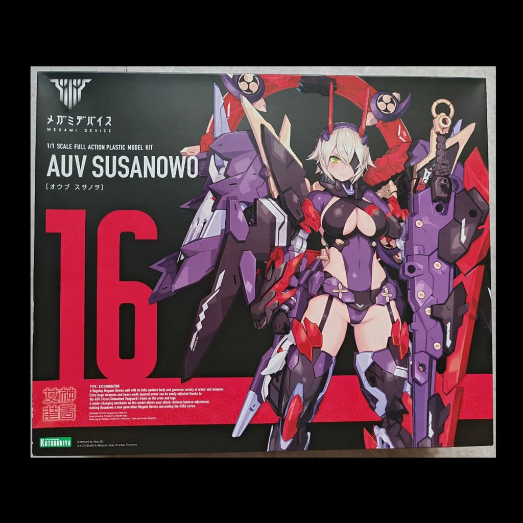 In Stock Original Genuine Kotobukiya Model Kits Megami Device (16) Auv Susanowo & Guren & Souen 1/1 H=200~220mm Mecha Girl Model
