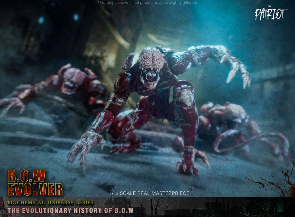 Patriot Studio 1/12 B.O.W Evolver Mutated Monster Figure Movable Model Soldier Action Figure Body Doll for Collection