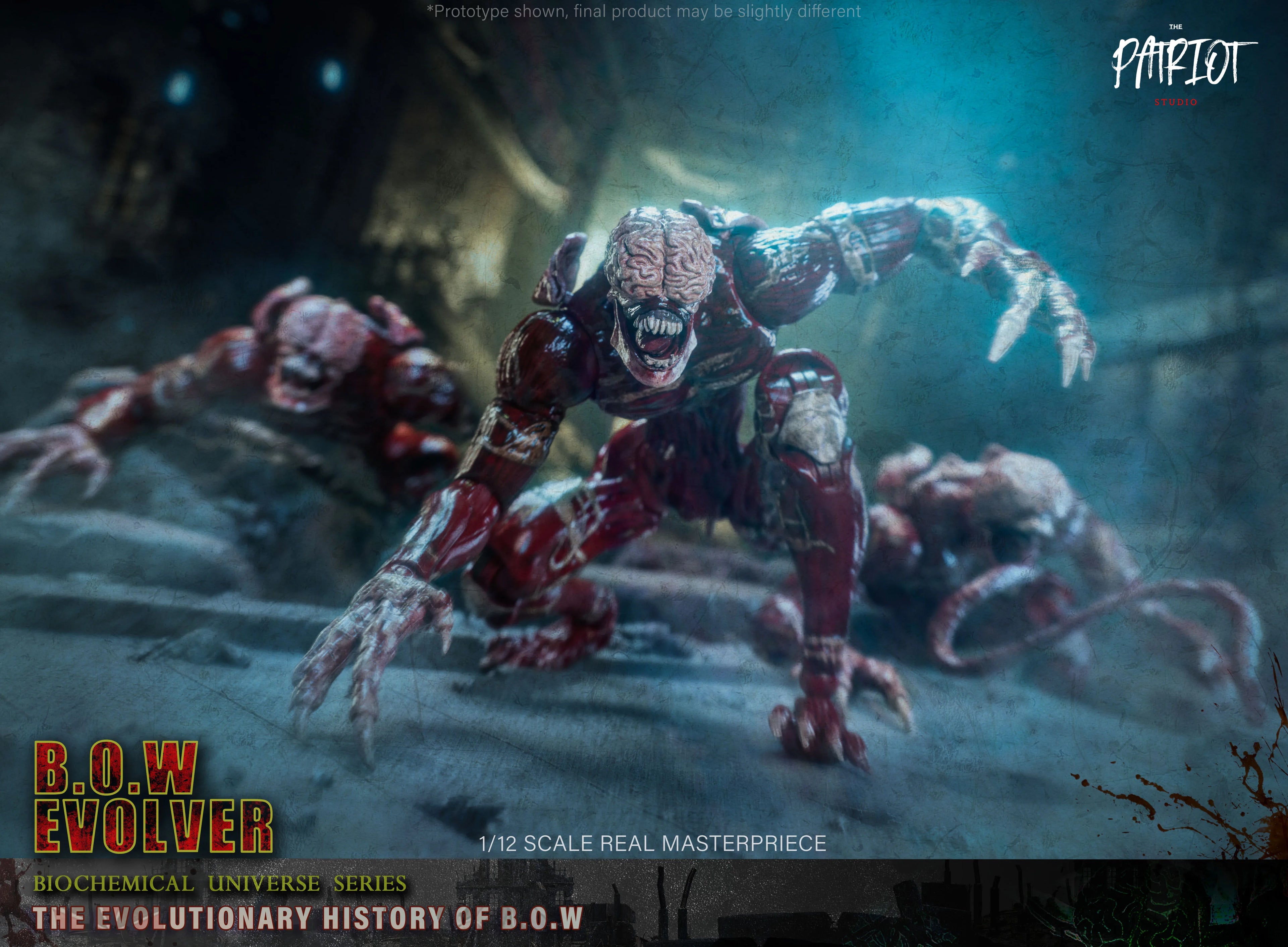 Patriot Studio 1/12 B.O.W Evolver Mutated Monster Figure Movable Model Soldier Action Figure Body Doll for Collection