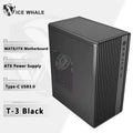 T-3 Mini-Computergehäuse mit ATX-Netzteil, geeignet für M-ATX/ITX-Mainboards, für einfache Mobilität, ideal für Büro und Geschäftsräume