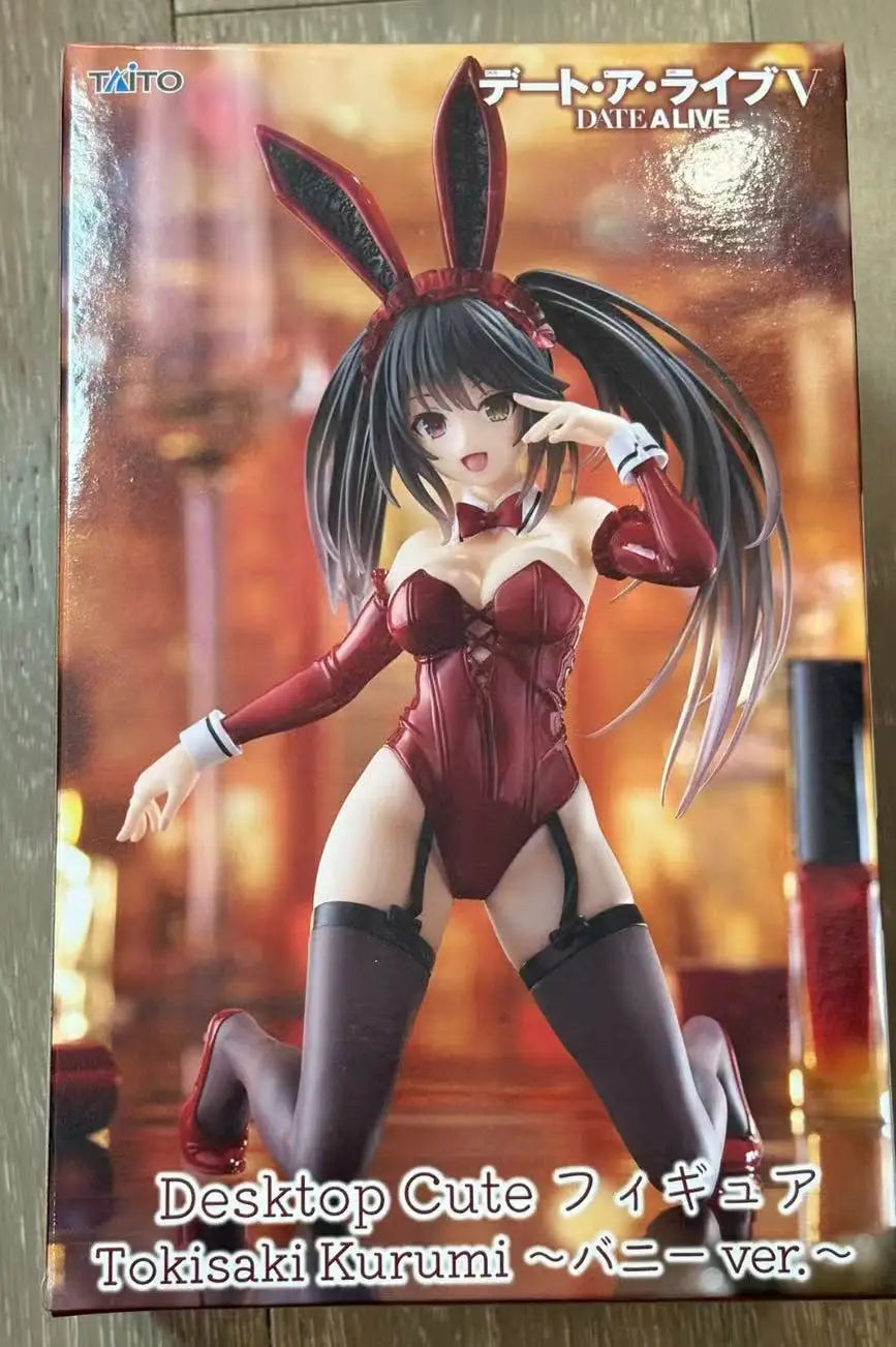 In Stock Original TAITO Date A Live V Desktop Cute Figure Yatogami Toka Tokisaki Kyozo ~ Bunny Ver. Nightwear Ver Toys Ornaments