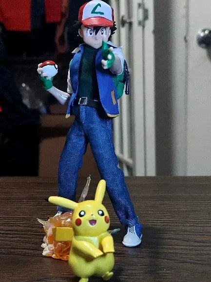 JoyMan Joy Man Toys Pokemon Ash Ketchum figuras 1/12 Pocket Monster Anime Figure Pvc Action Figures Figurine Toys Custom Gifts