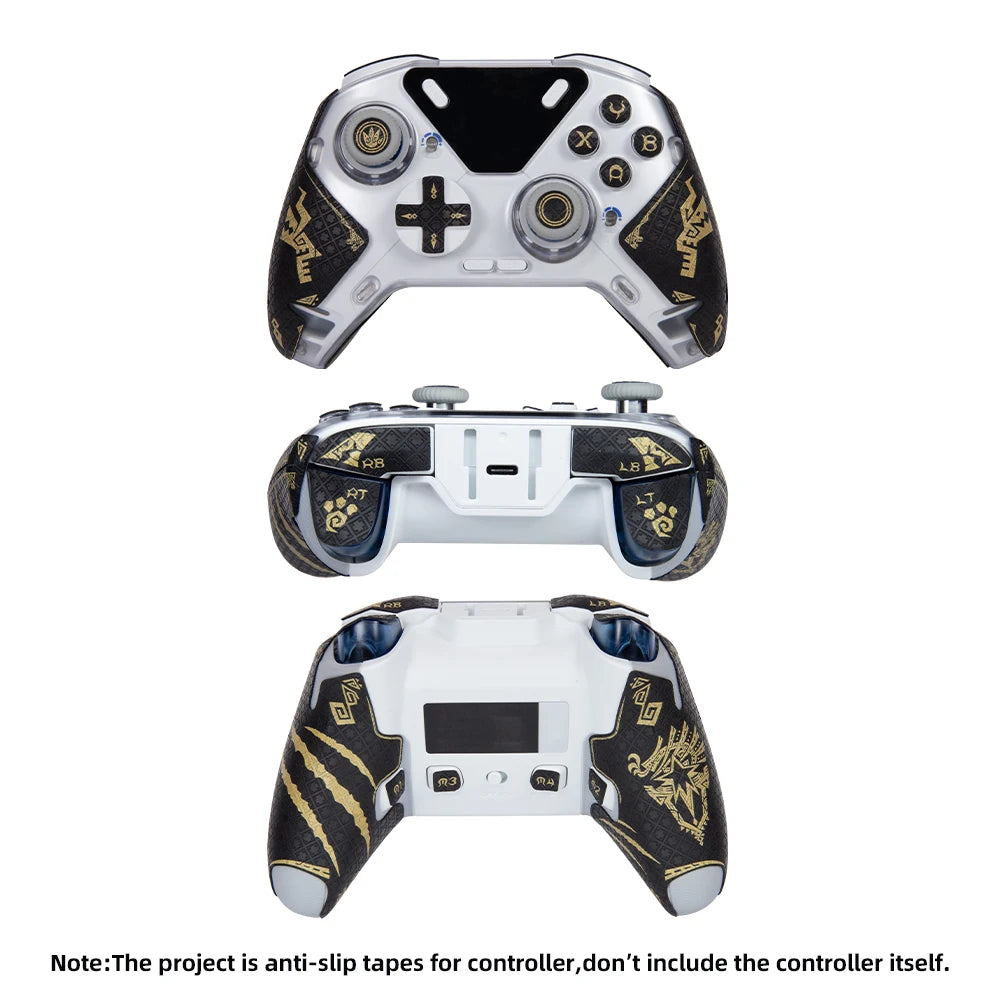 FINALORD Controller Performance Grip Tape Compatible With Flydigi APEX 4 Wireless Gaming Handle,Buttons,Non-Slip Tape(Gold)