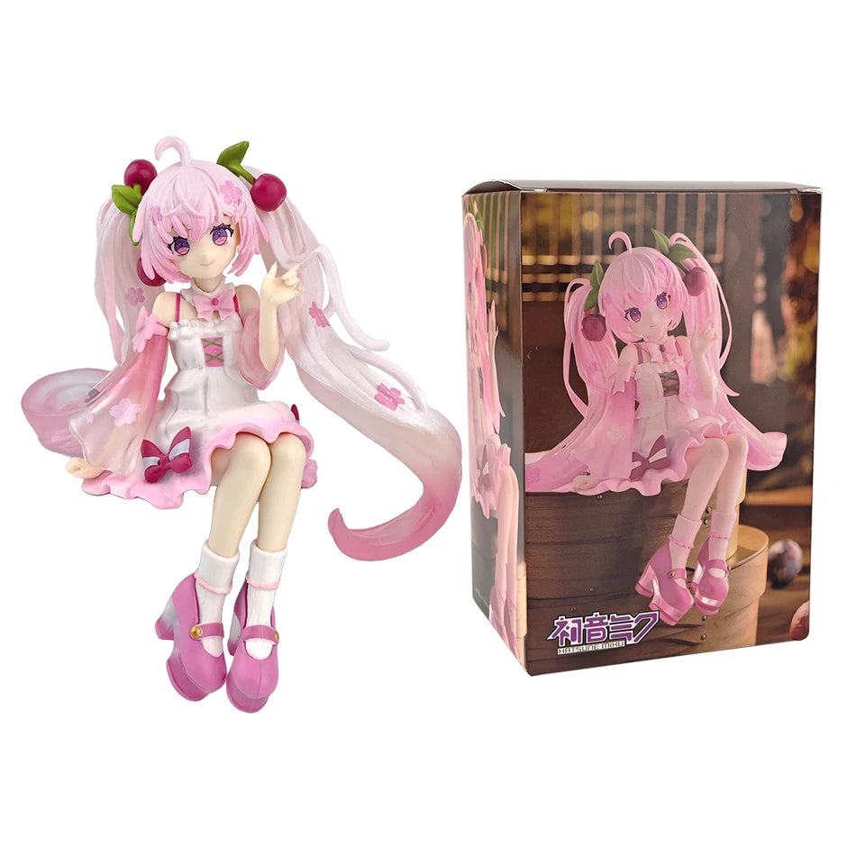 In Stock 2026 Hatsune Miku Sakura Miku Anime Action Figure Model Collection Toy | Cute Handmade PVC Model | Kawaii Gift