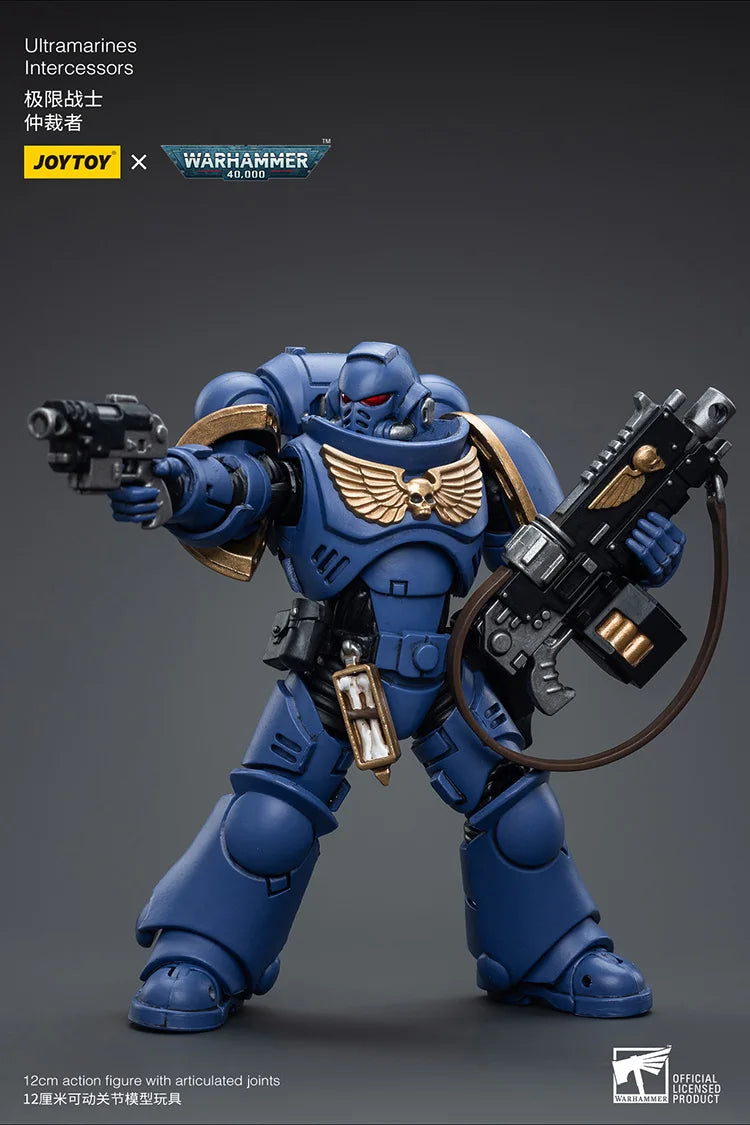 JOYTOY Warhammer 40K Ultramarines Intercessors Екшън фигурки Колекция Кукла Декорация Подарък Оригинален модел Колекция играчки