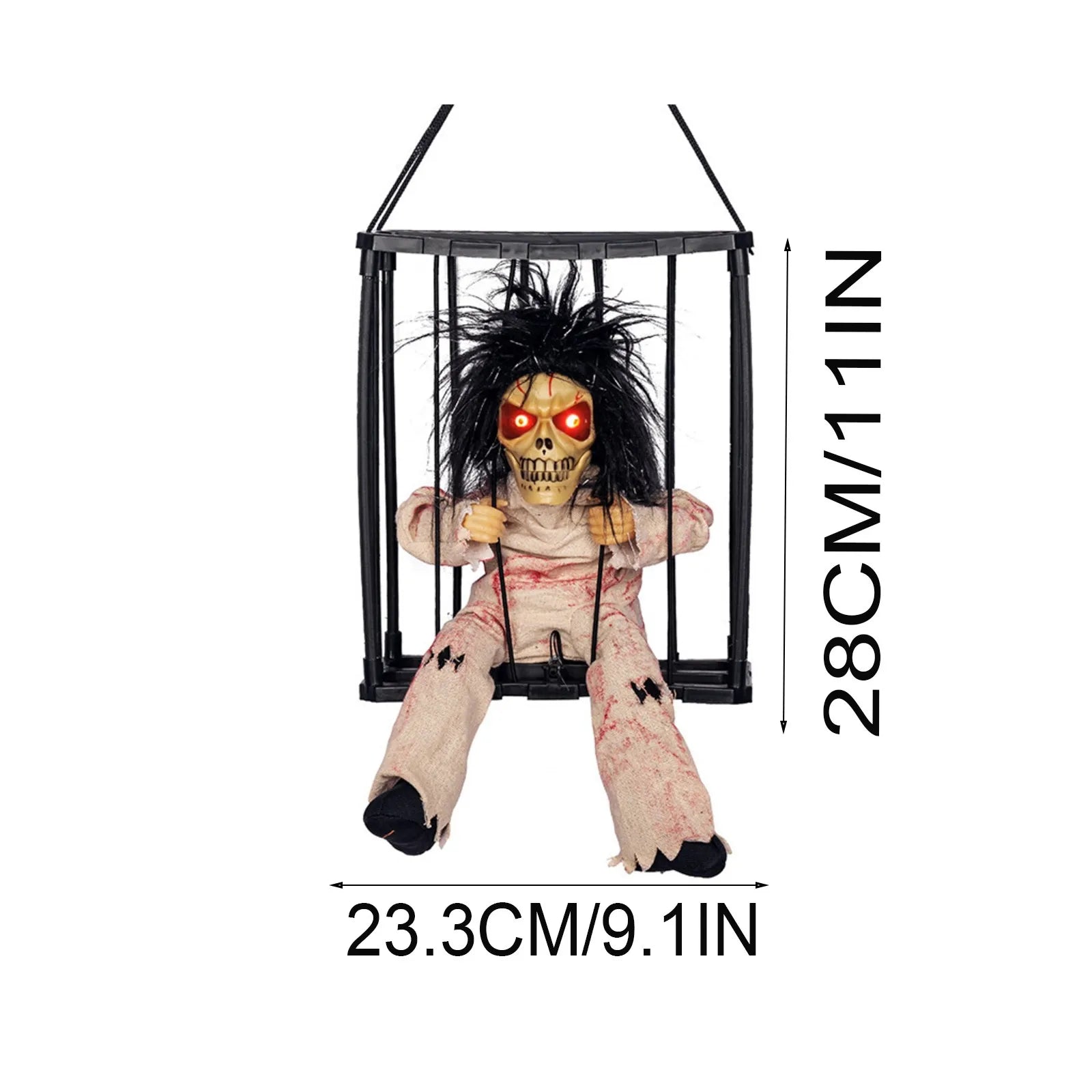 Halloween Hanging Ghost Toys Halloween Style Horror Decoration Scary Prisoner Cages Decoration Prop Home Indoor Outdoor Decor