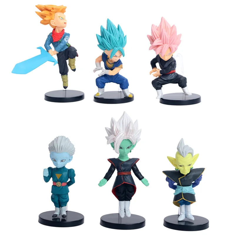 6Pcs/1Set WCF BANDAI Anime Dragon Ball Son Goku Burdock Series Figure Karifura Broli Set Model Toy Gift Collection Aciton Figure