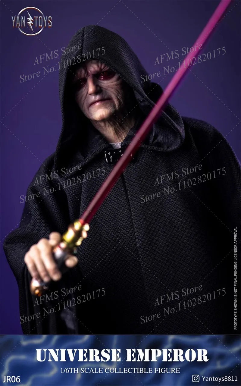 Yantoys JR06 1/6 Scale Collectible Figure Universal Emperor Star Wars Black Sith Emperor 12Inch Men Soldier Action Figure Body