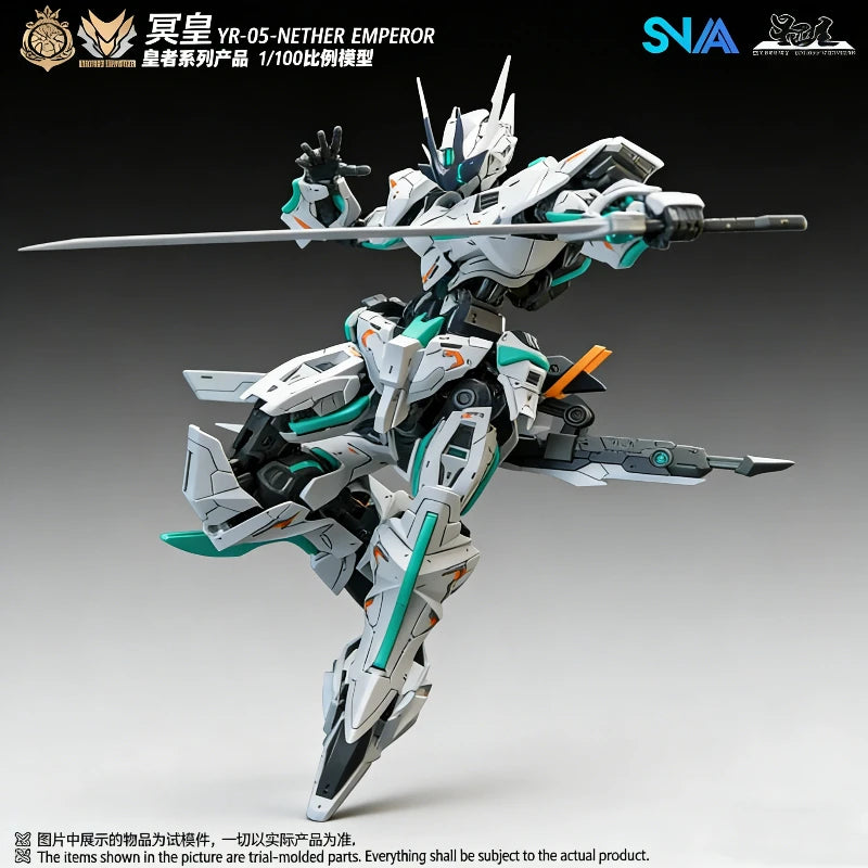 SNAA MG 1/100 YR-05 Nether Emperor Plastic Model Kit Assembly Mecha Toy Action Figure With Water Decals Anime Ornament Boy Gift