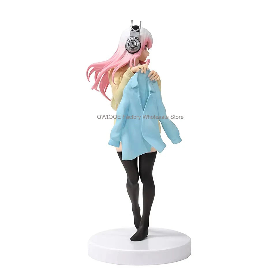 Originale, authentische 20 cm große Super Sonico Anime-Actionfigur – Sammlerstück für Kinder, Geburtstagsgeschenk