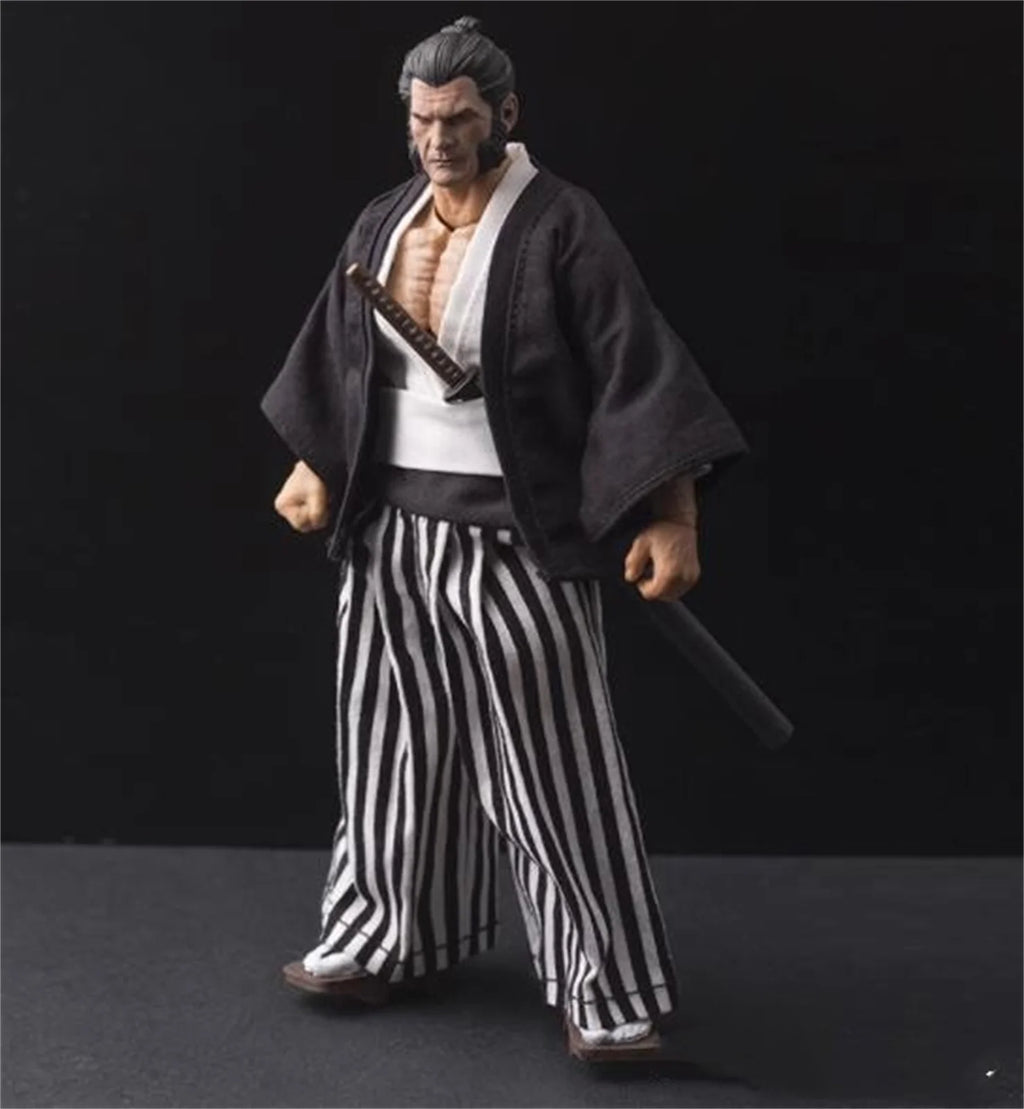 1/12 Scale  warrior Male Soldier Movie  Classic Anime Suit  Samurai Kimono Suit For For 6 Inch Action FIgure Model Toys