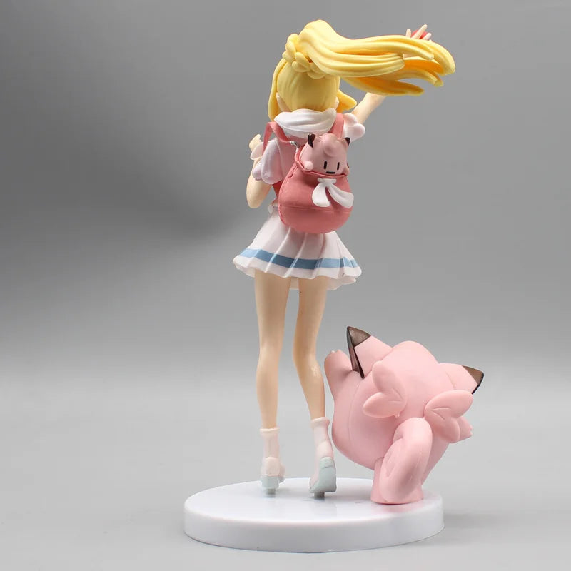 20 см Pokemon Lillie Clefairy игра Красиво момиче фигурка модел Gk статуя момчета колекция настолна декорация орнамент играчки подаръци
