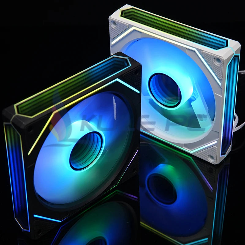 120mm ARGB CPU Fan - 3-Sided Infinite Mirror Lighting, 5V 3-Pin Cooling Fan for Gaming PC - Jungle Leopard Prism 6 Pro