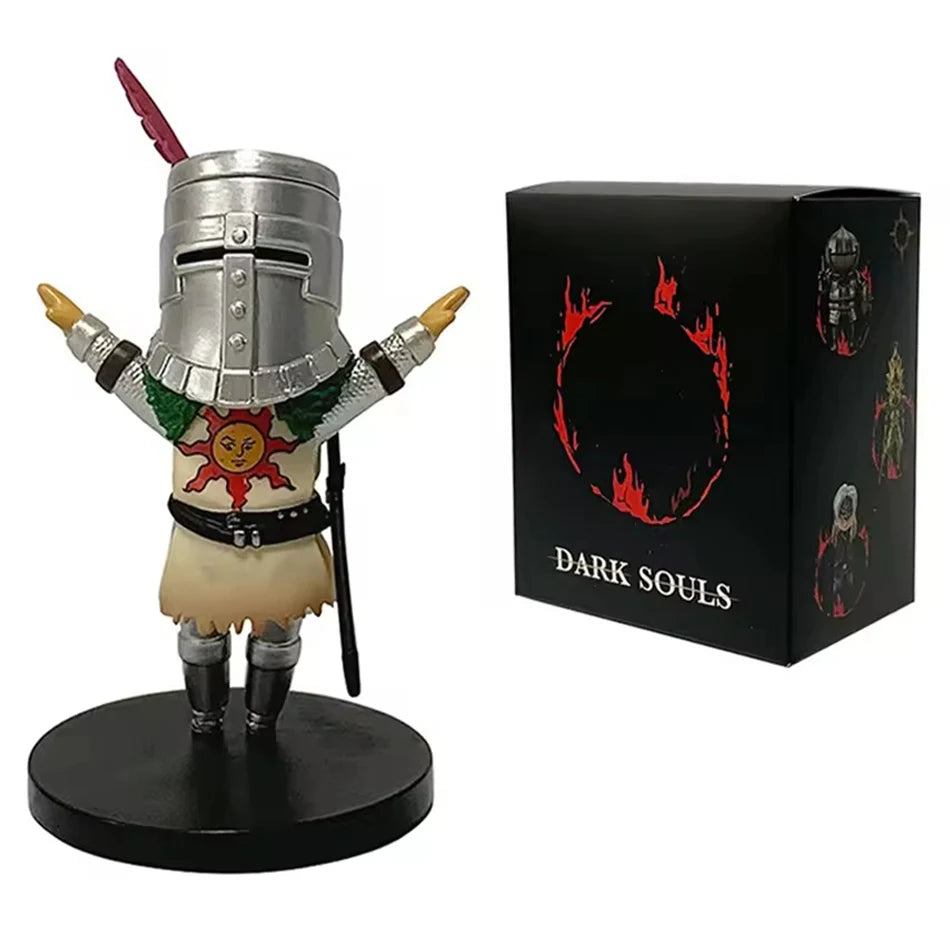 4pcs Q version Dark Souls Figure Set Fire Keeper Artorias Solaire Onion Knight Chibi Action Figure Collection Model Toys