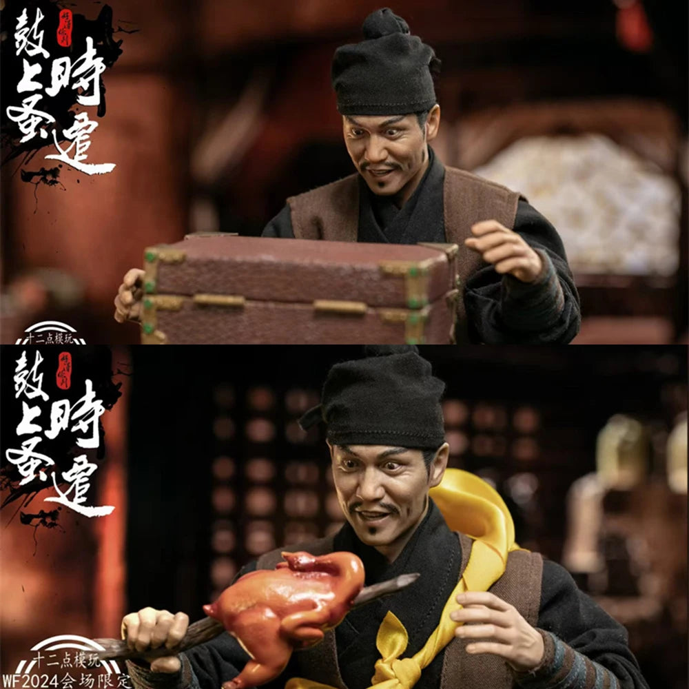 In Stock Twelve O'clock T-015 1/6 Scale Collectible Water Margin Hero Shi Qian 12'' Full Set Male Soldier Action Figure Model