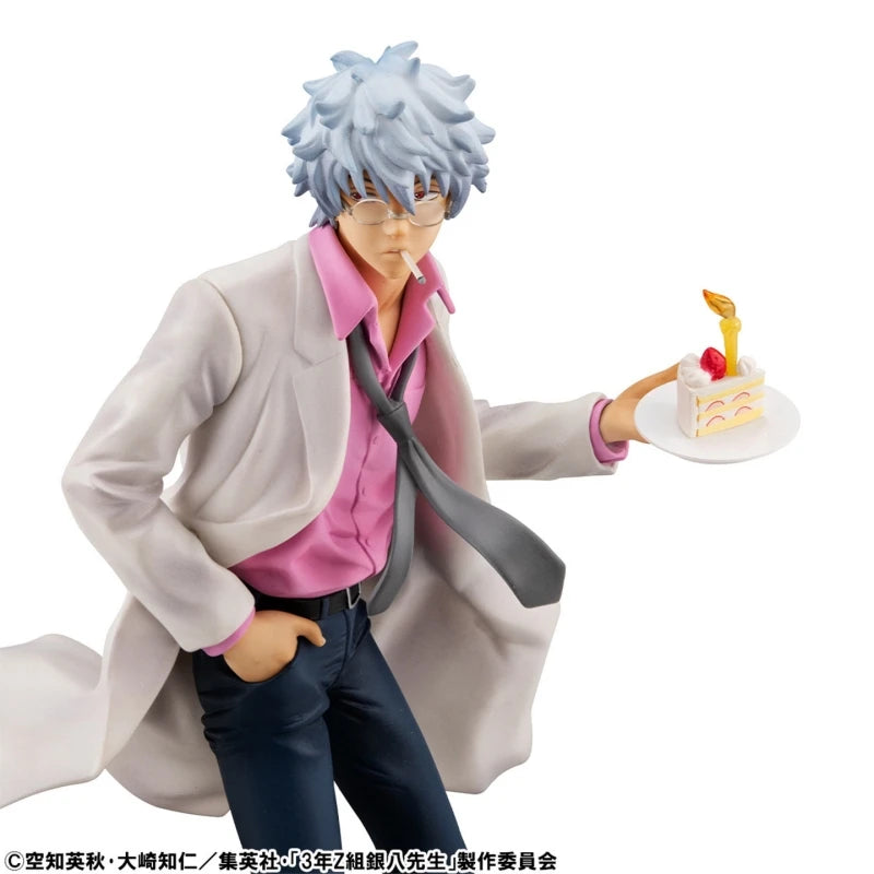 Genuine Megahouse Mh Gem Sakata Ginpachi Figure Gintama 3-Nen Z-Gumi Ginpachi-Sensei Reiwa Ver. Collect Model Ornament Gift